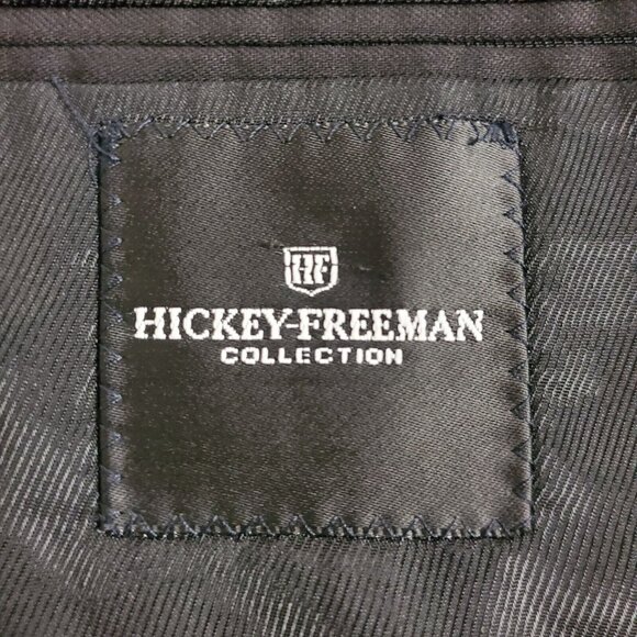 Hickey Freeman Mens Wool Blazer Size 42L Black Office Career Business Formal - Picture 3 of 9